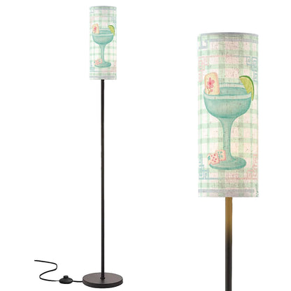 Whimsical Watercolor Mahjong Lover Reading Nook Modern Floor Lamp