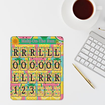 Mahj On The Run Solo Practice Mini Pad Mahjong Mat Stitched Edge (Vertical) - Splash of Color Co.