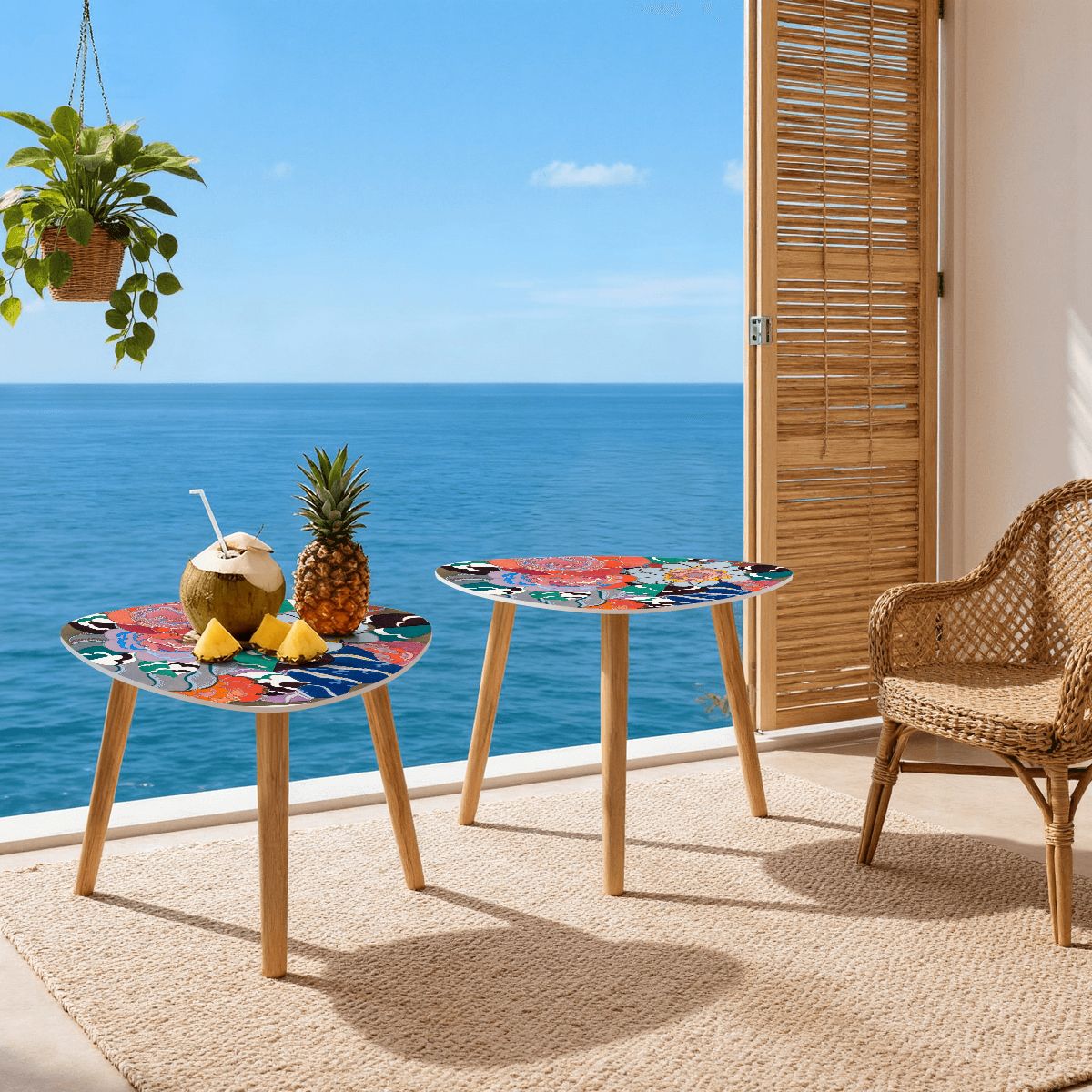 Art Deco Modern Nesting Tables - Splash of Color Co.