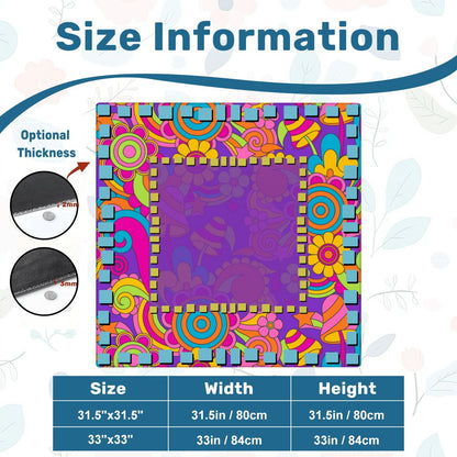 Shroom Boom Modtastic Mahjong Mat Sleek Surface - Splash Of Mahj And Color Co.