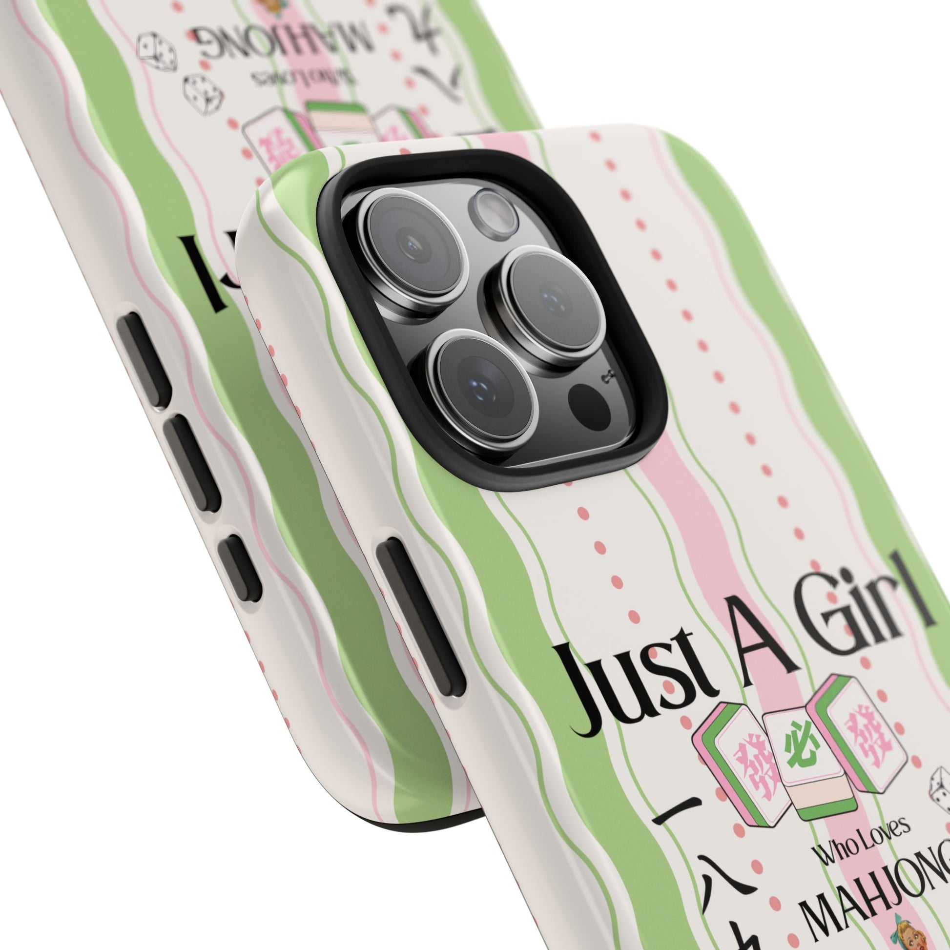 Just A Girl Who Loves Mahjong Phone Case | Mahjong Tiles Pattern - Splash of Color Co.