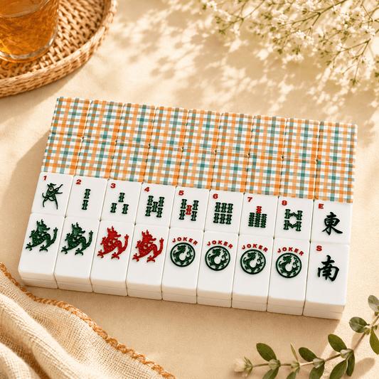 Mad About Plaid Fall American Mahjong Tiles And Carry Case - Splash Of Mahj And Color Co.