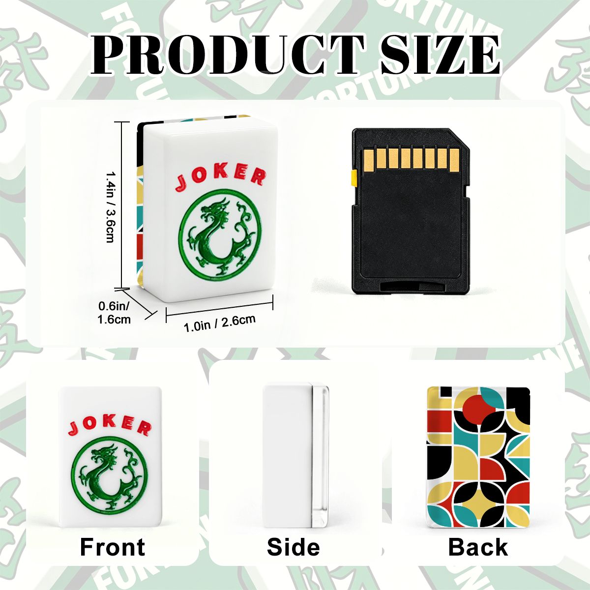 The Modmaxcentric Geometric American Mahjong Tiles And Carry Case - Splash Of Mahj And Color Co.