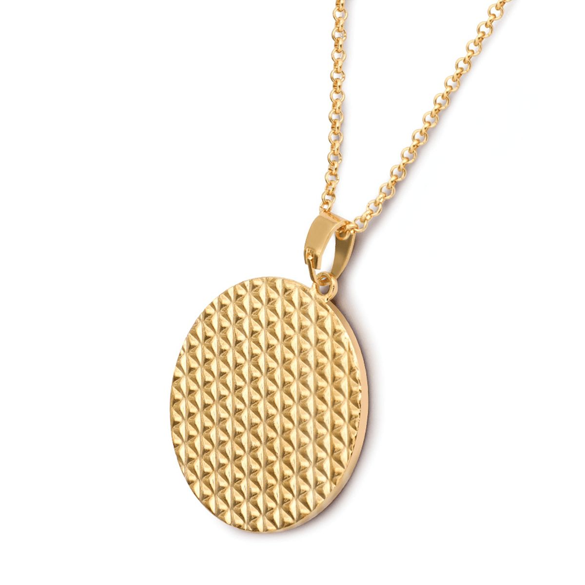 Mahjie The Mascot Round Rhinestone Pendant Necklace