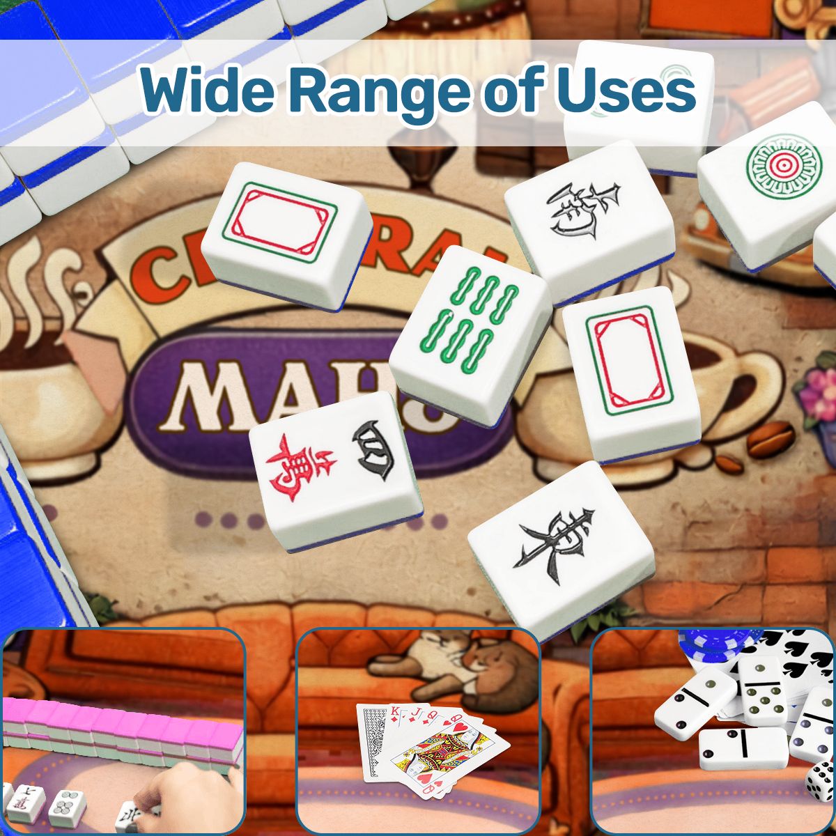 Mahj at the Perk Mahjong Mat - Splash of Color Co.