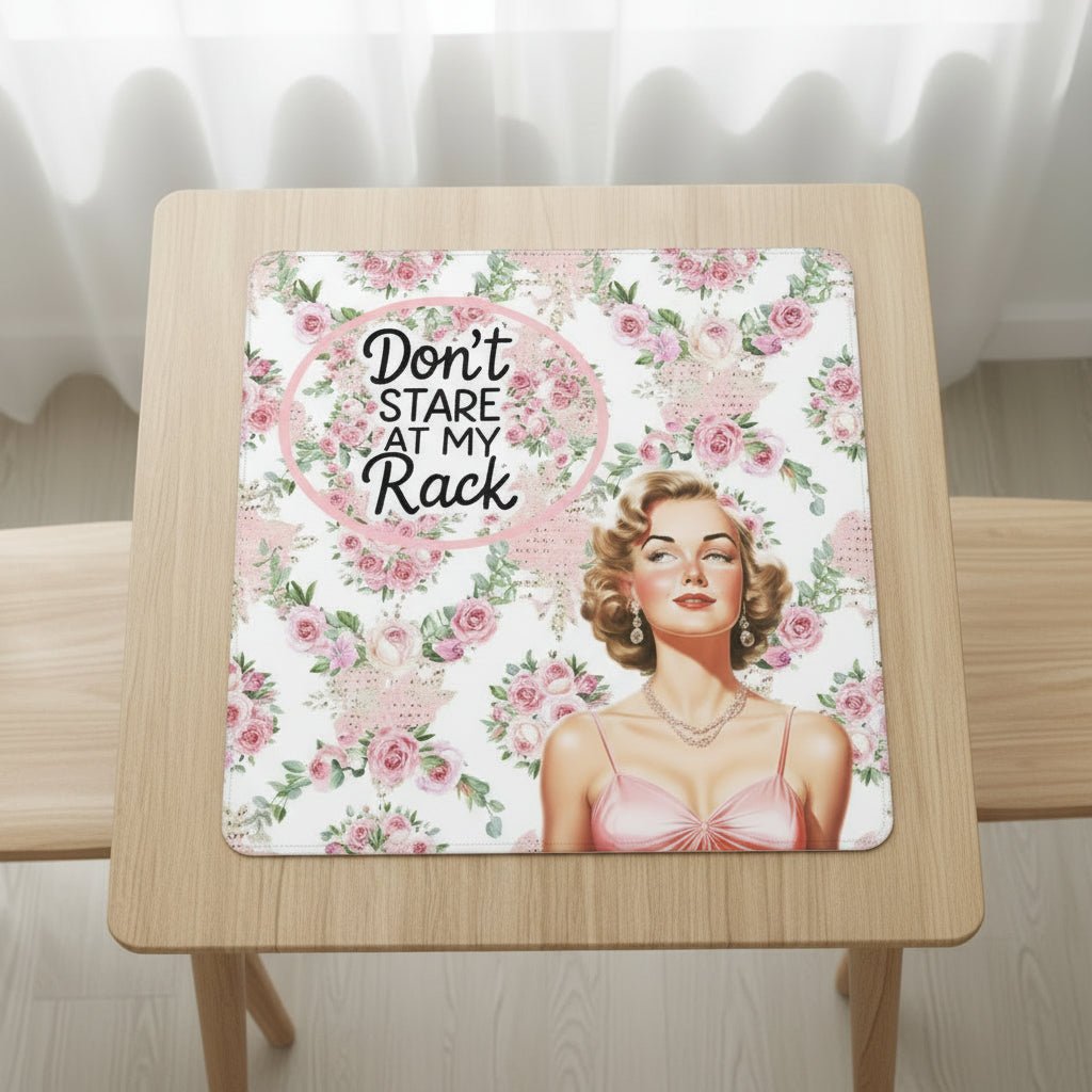 Funny Mahjong Mat, Don't Stare At My Rack - Splash of Color Co.