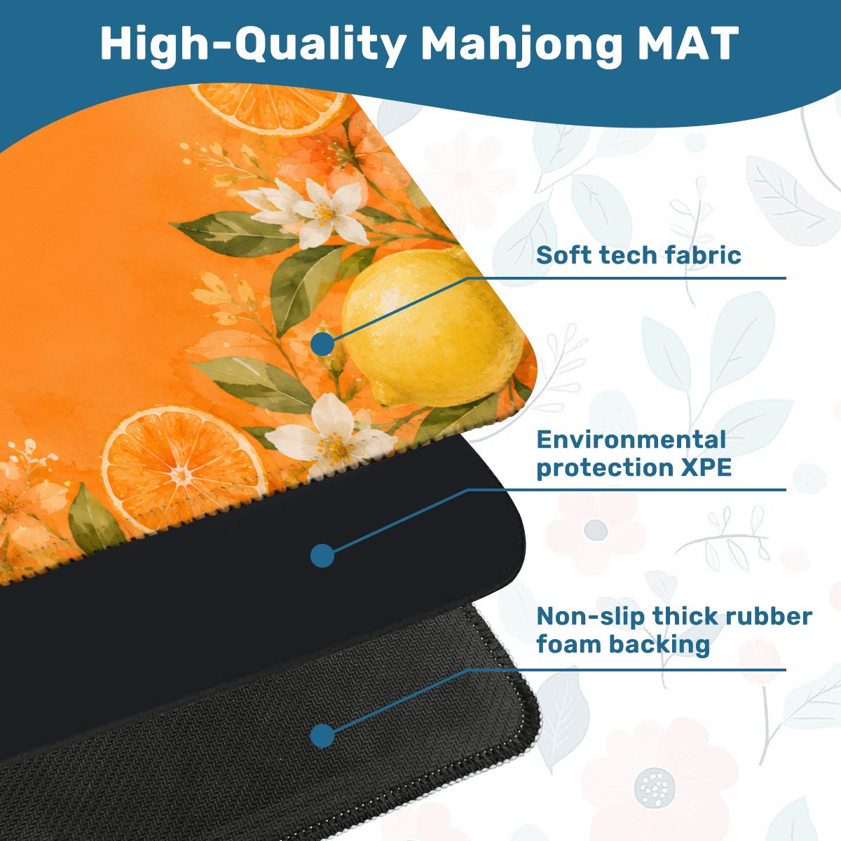 The Watercolor Citrus Grove Mahjong Mat