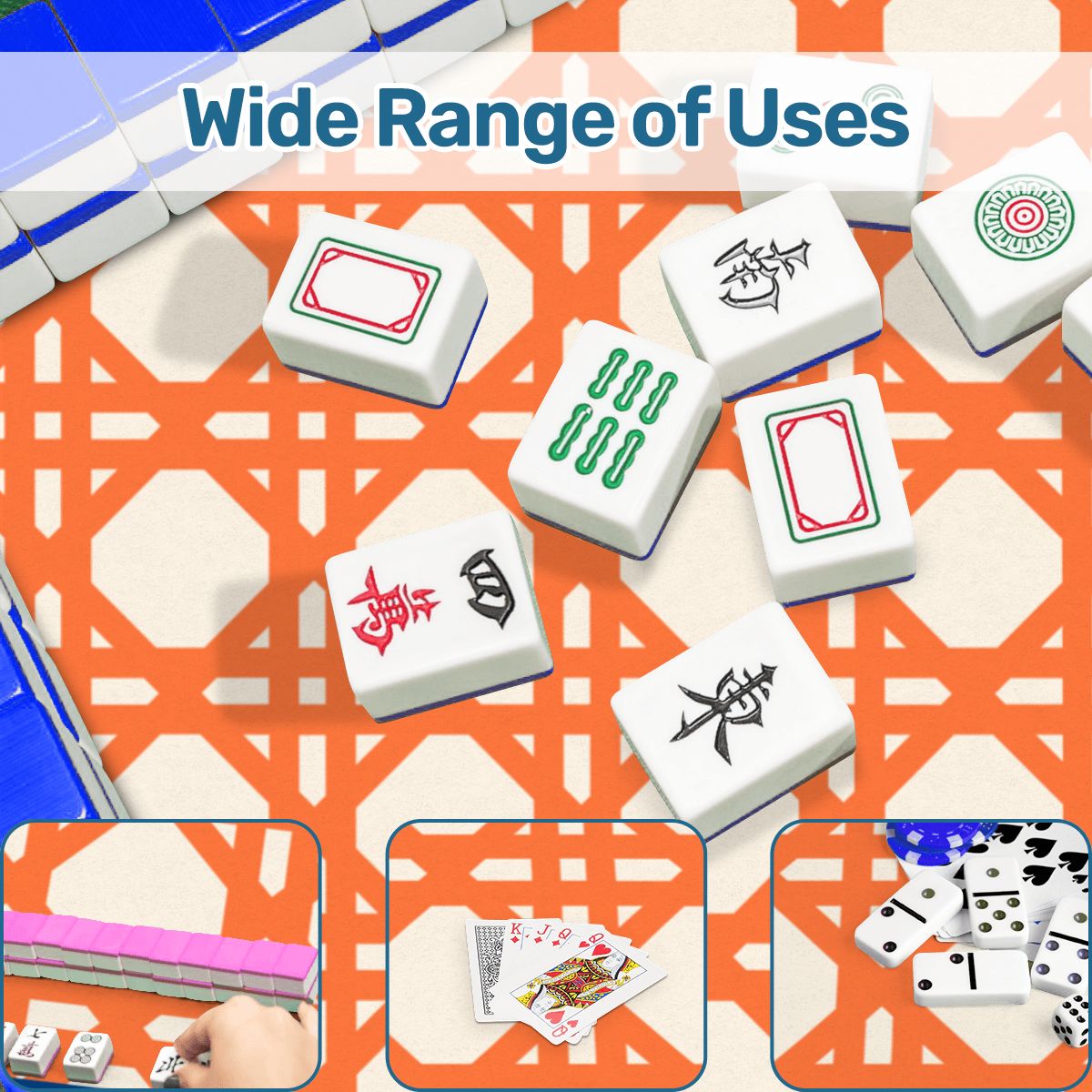 Cane Glow Minimalist Modern Mahjong Mat - Splash of Color Co.