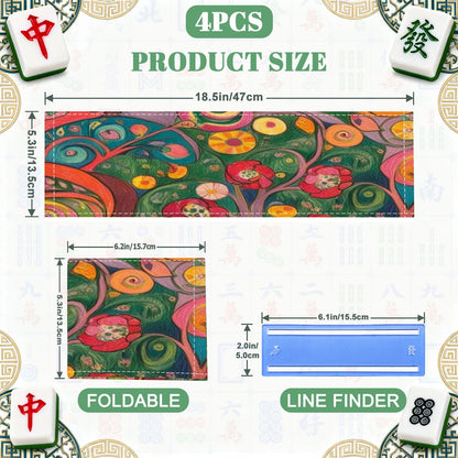 Klimt Watercolor 4 Mahjong Card Holder with Line Finder 1 - Splash Of Mahj And Color Co.