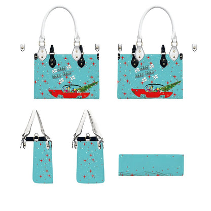 Mahjong Christmas Shoulder Arm Tote Bag, Holiday Nostalgic Whimsy Tote Bag for Women