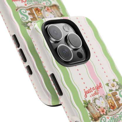 Just a Girl, Who Loves Southern Charm and Mahjong Preppy Pastel Phone Cases - Splash of Color Co.