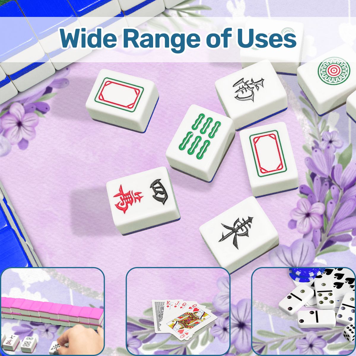 Lovely Lilac, Pale Pastel Purple Mahjong Mat - Splash of Color Co.