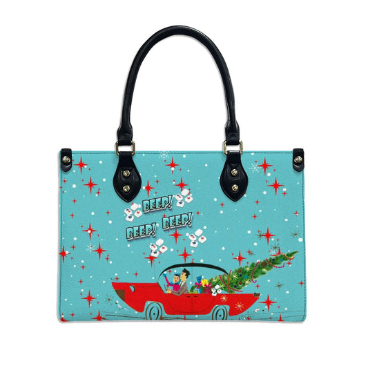 Mahjong Christmas Shoulder Arm Tote Bag, Holiday Nostalgic Whimsy Tote Bag for Women