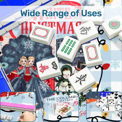 White Christmas The Haynes Sisters Sisters Mahjong Mat - Splash Of Mahj And Color Co.