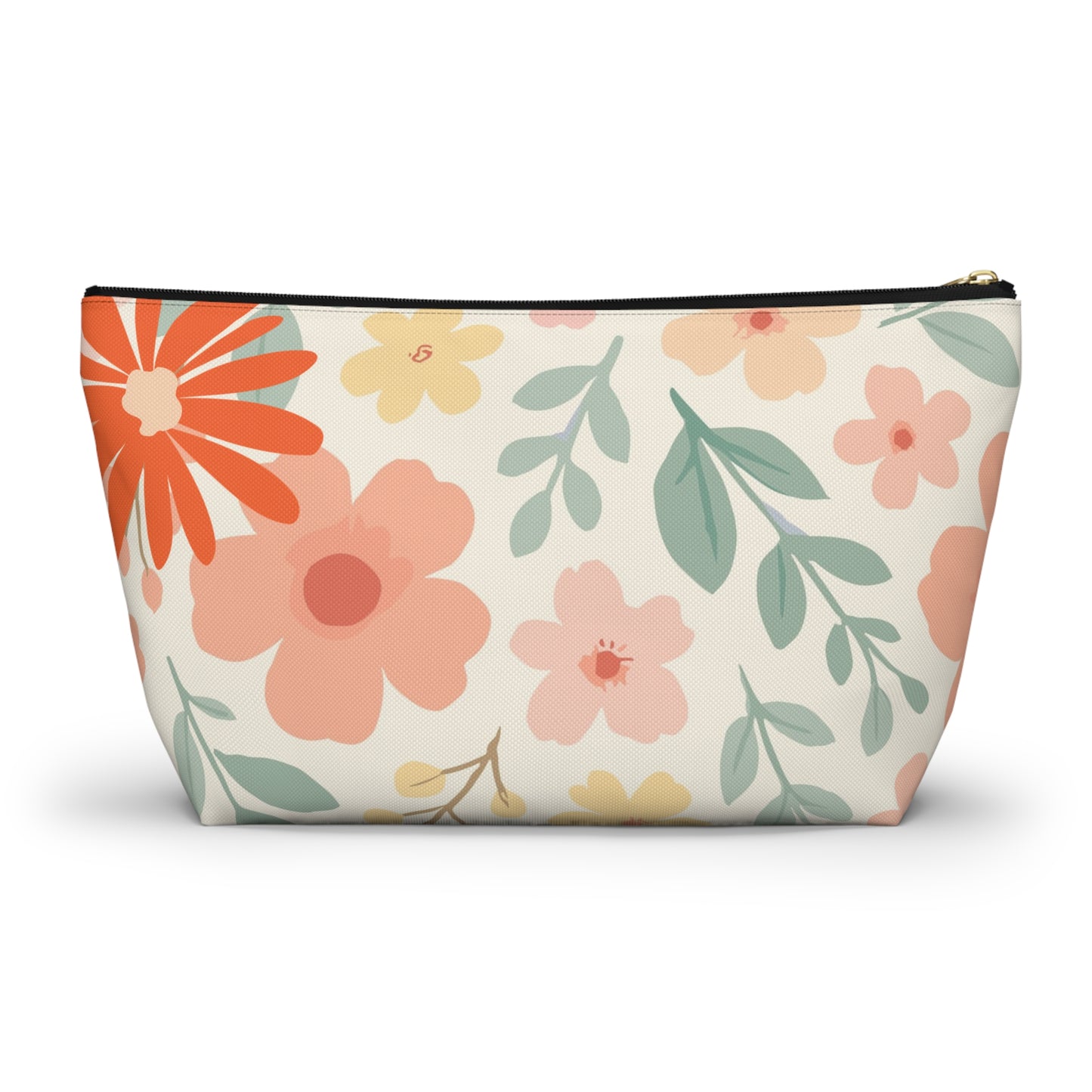 Mahj On The Run Floral Designed Tile Accessory Pouch - Splash of Color Co.