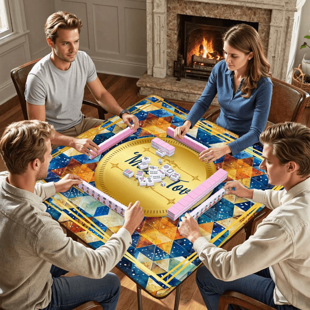 So Much Mazal Tov Mahjong Mat - Splash of Color Co.