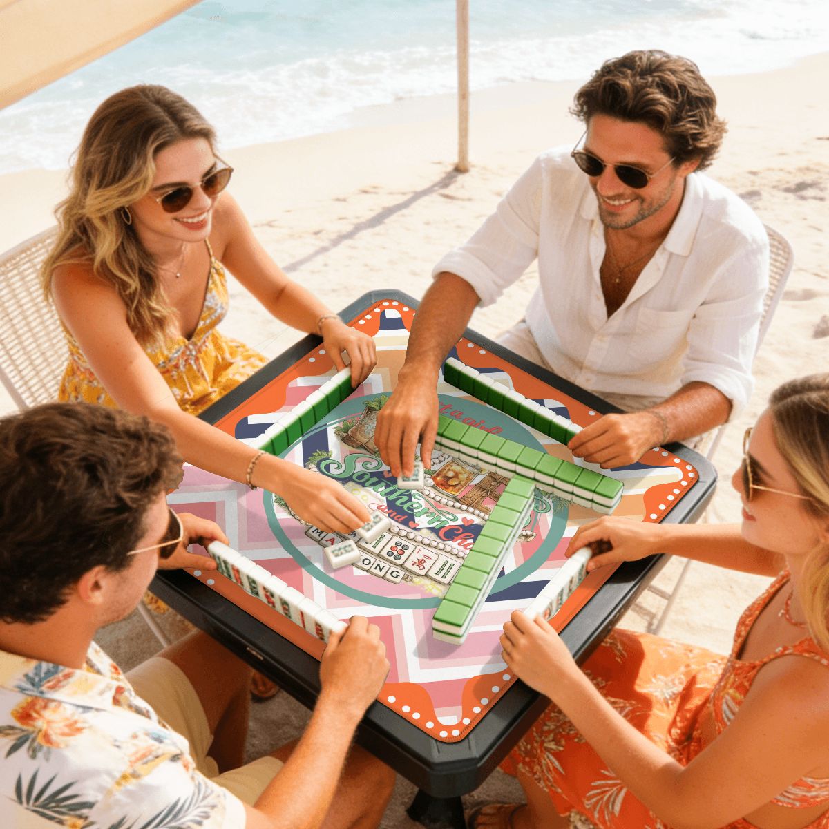 Just A Girl Who Likes Southern Charm And Mahjong Mini Travel Mahjong Mat (Ship Rolled up)