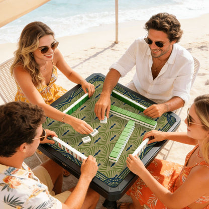 Art Deco Green And Blue Mahjong Mat  26x26
