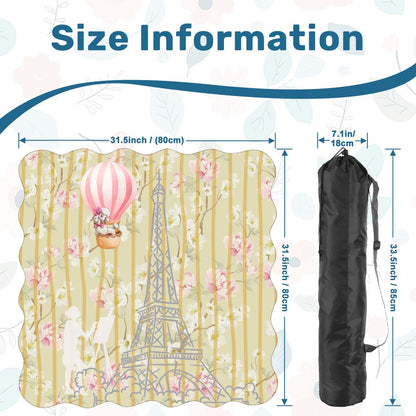 The French Connection Scalloped Mahjong Mat - Splash of Color Co.
