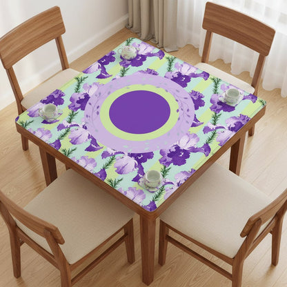 Lavender Luck Iris Flowers Mahjong Mat - Splash Of Mahj And Color Co.