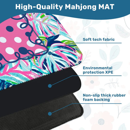 Preppy Pastel Garden Gala Whimiscal Mahjong Mat - Splash of Color Co.