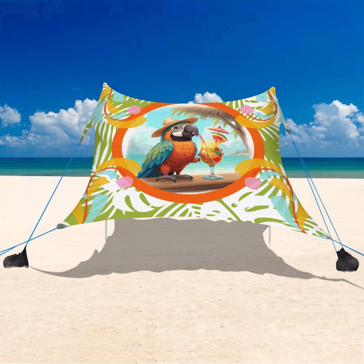 Tropical Toucan Beach Canopy - Splash of Color Co.