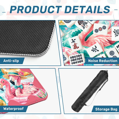 Flamingo Palm Party Mahjong MatMahjong Mat - Splash of Color Co.