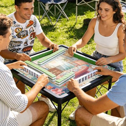 Modern Mahjong Tea Room Mini Mahjong Mat - Splash of Color Co.