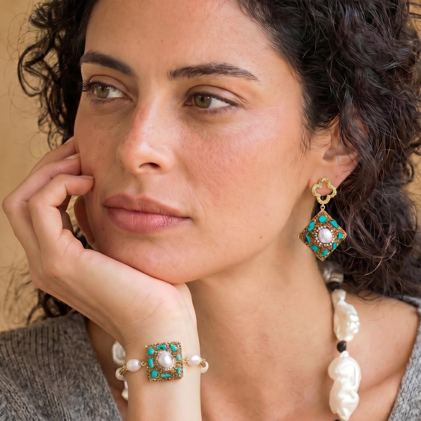 Moroccan Dreams Drop Earrings - Splash Of Mahj And Color Co.