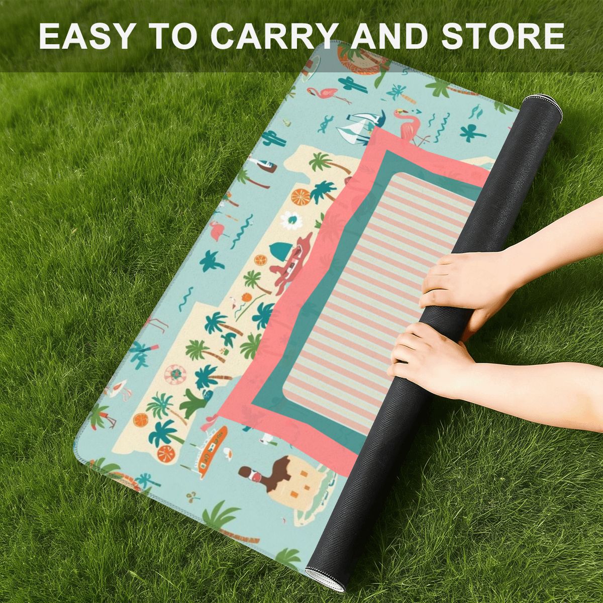 State Of Florida Whimsical Mini Mahjong Mat (Ship Rolled up) - Splash of Color Co.