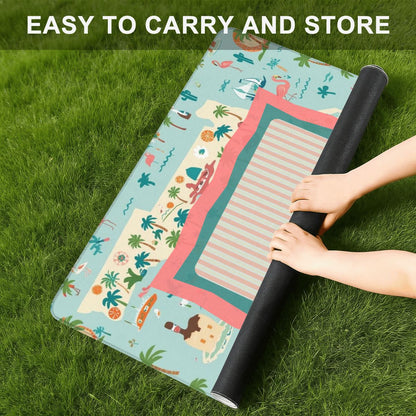State Of Florida Whimsical Mini Mahjong Mat (Ship Rolled up) - Splash of Color Co.