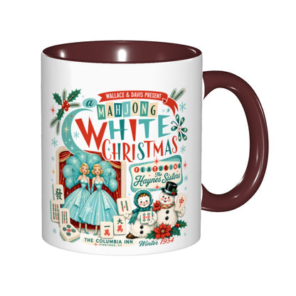 Mahjong White Christmas Nostalgic Haynes Sister Holiday Gift Mug