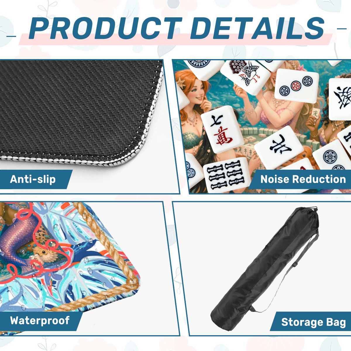 Mahjong Mermaids Mat - Splash of Color Co.