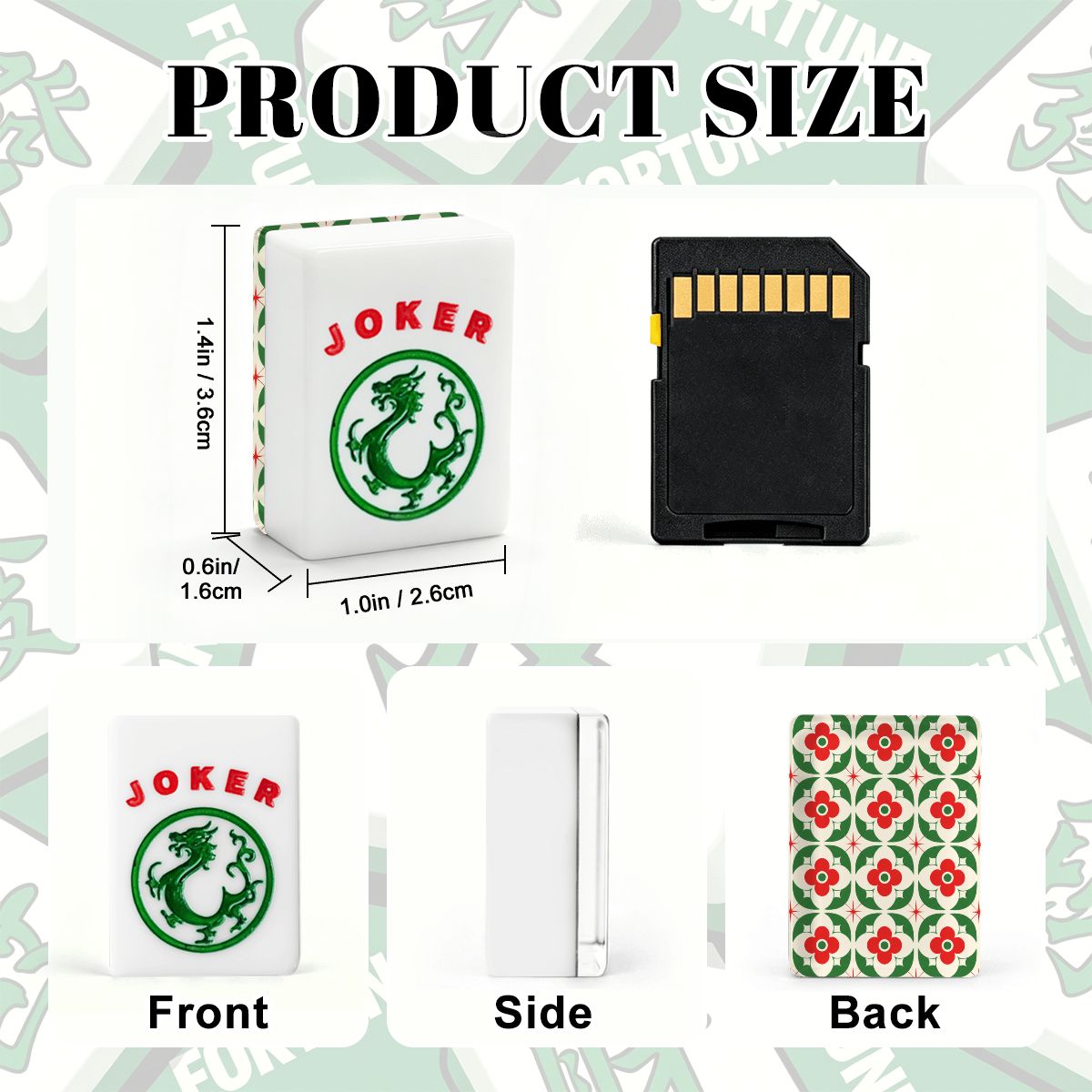 The Bloom - A - Rama Modern Red And Green American Mahjong Tiles - Splash of Color Co.