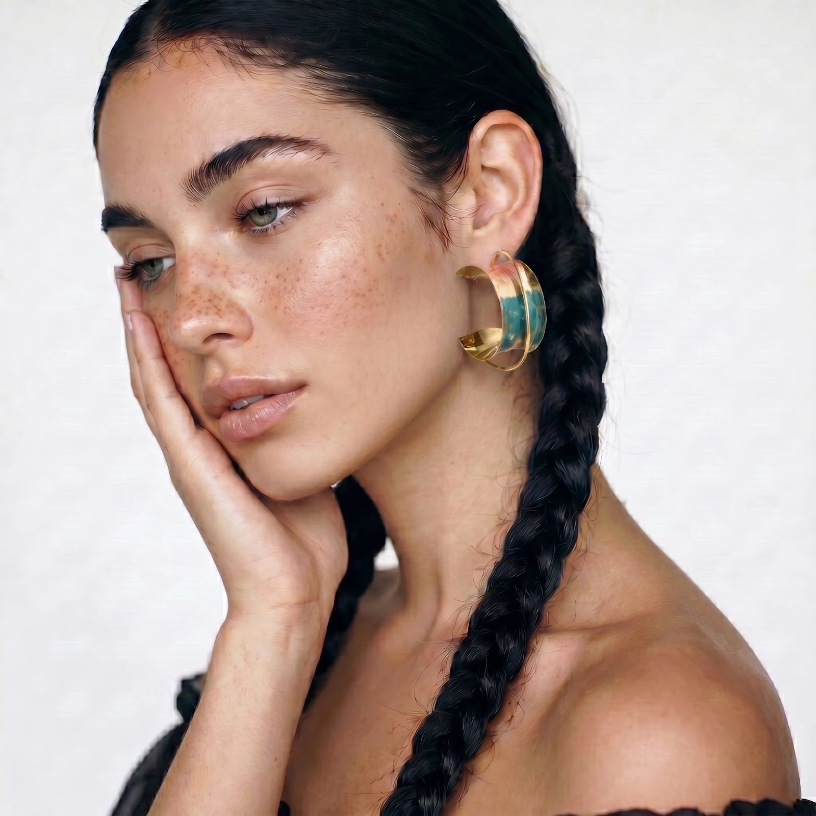 Sunset Mirage Boho Vibe Hoops - Splash Of Mahj And Color Co.