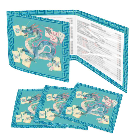Watercolor Dragon 4 Mahjong Card Holder with Line Finder - Splash of Color Co.