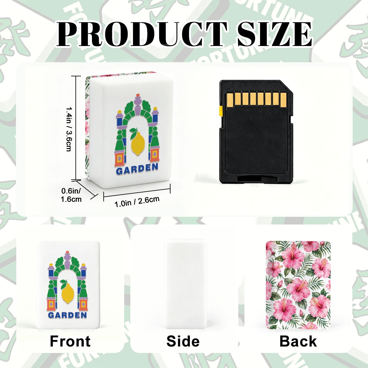 Passion Pink Hibiscus Floral Garden Mahjong Tiles And Carry Case