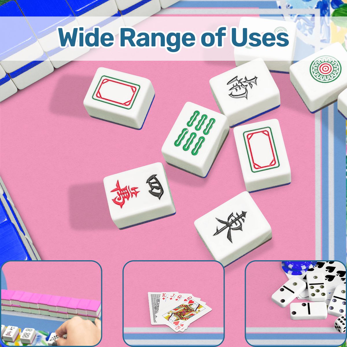 Floral Chinoiserie Preppy Pastel Scalloped Mahjong Mat - Splash of Color Co.