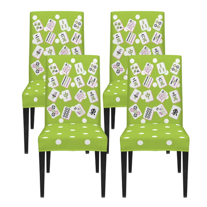 Funny Mahjong, Don't Stare At My Rack Chair Covers Custom Chair Cover - Splash of Color Co.