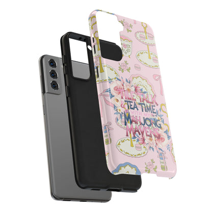 Tea Time Mahjong Phone Case - Stylish Tough Phone Case for Gamers, Tea Lovers, Unique Gift, Protection, Fun Design