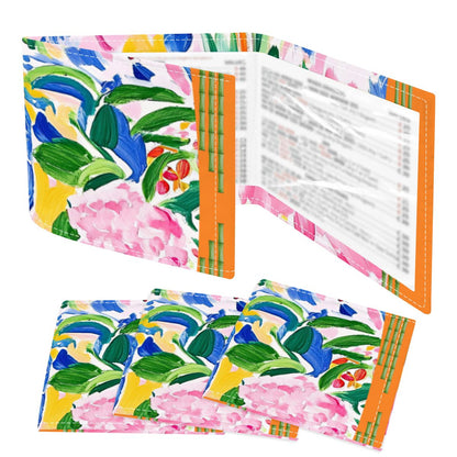 4 Mahjong Card Holder with Line Finder Chinoiserie Floral Blue Orange Design - Splash of Color Co.