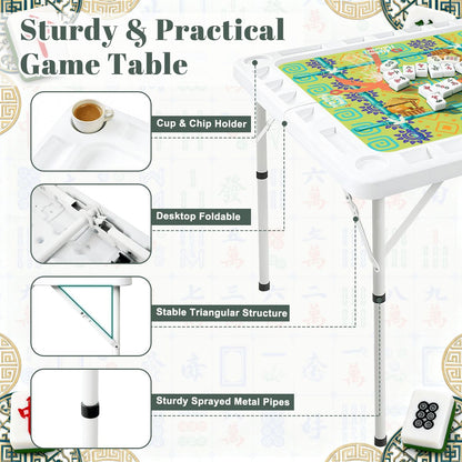 Aloha Mahjong Mini Mahj Mat And Foldable Mahjong Table - Splash of Color Co.