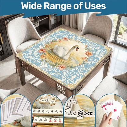 On Golden Pond Swan Mahjong Mat - Splash of Color Co.