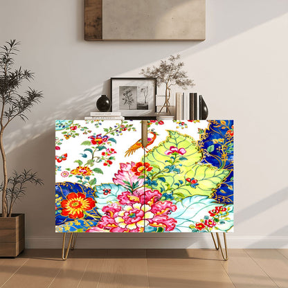 Tobacco Leaf Mahjong Tiles And Accessories Sideboard Storage Cabinet - Splash Of Mahj And Color Co.