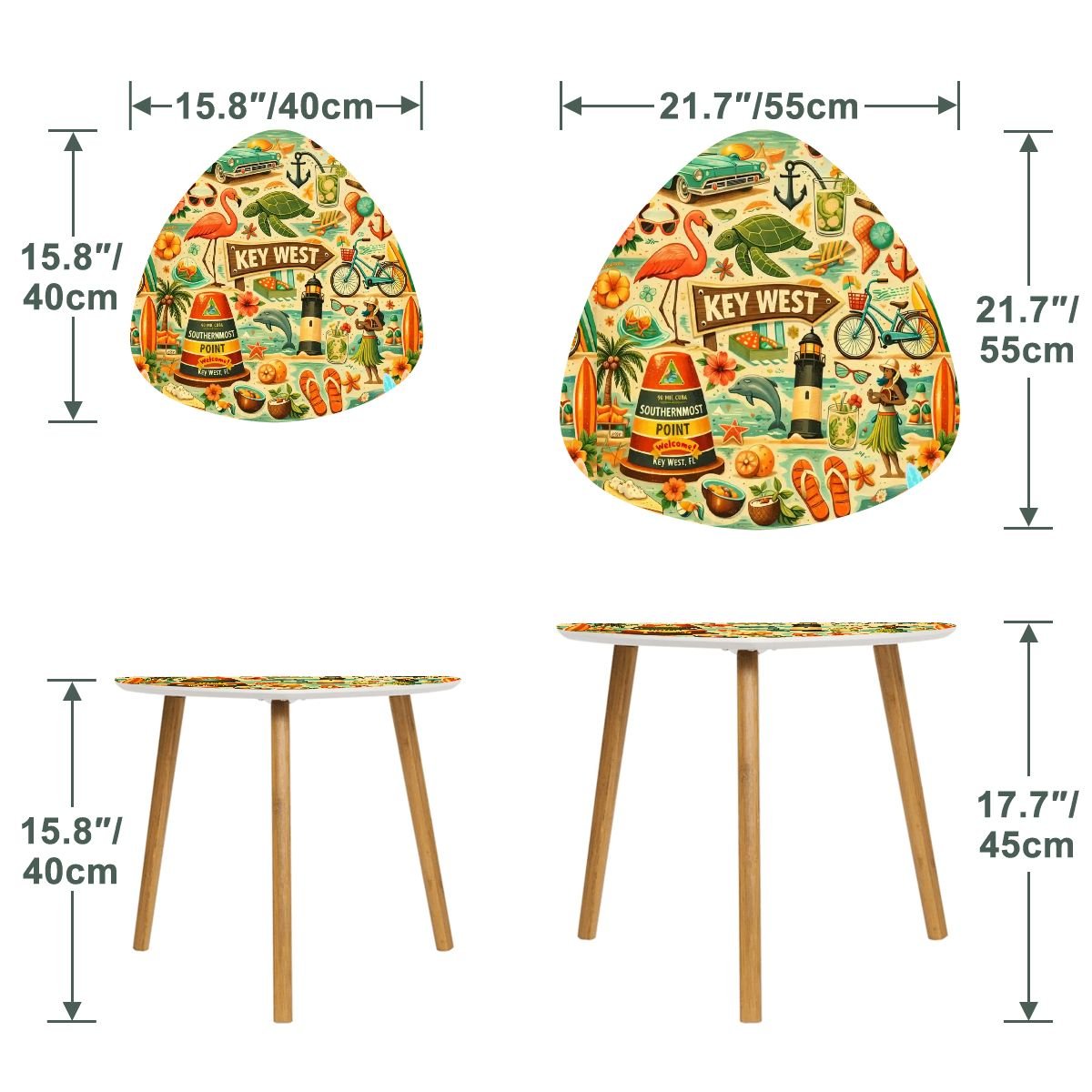Modernistic Florida Keys Modern Nesting Tables - Splash of Color Co.