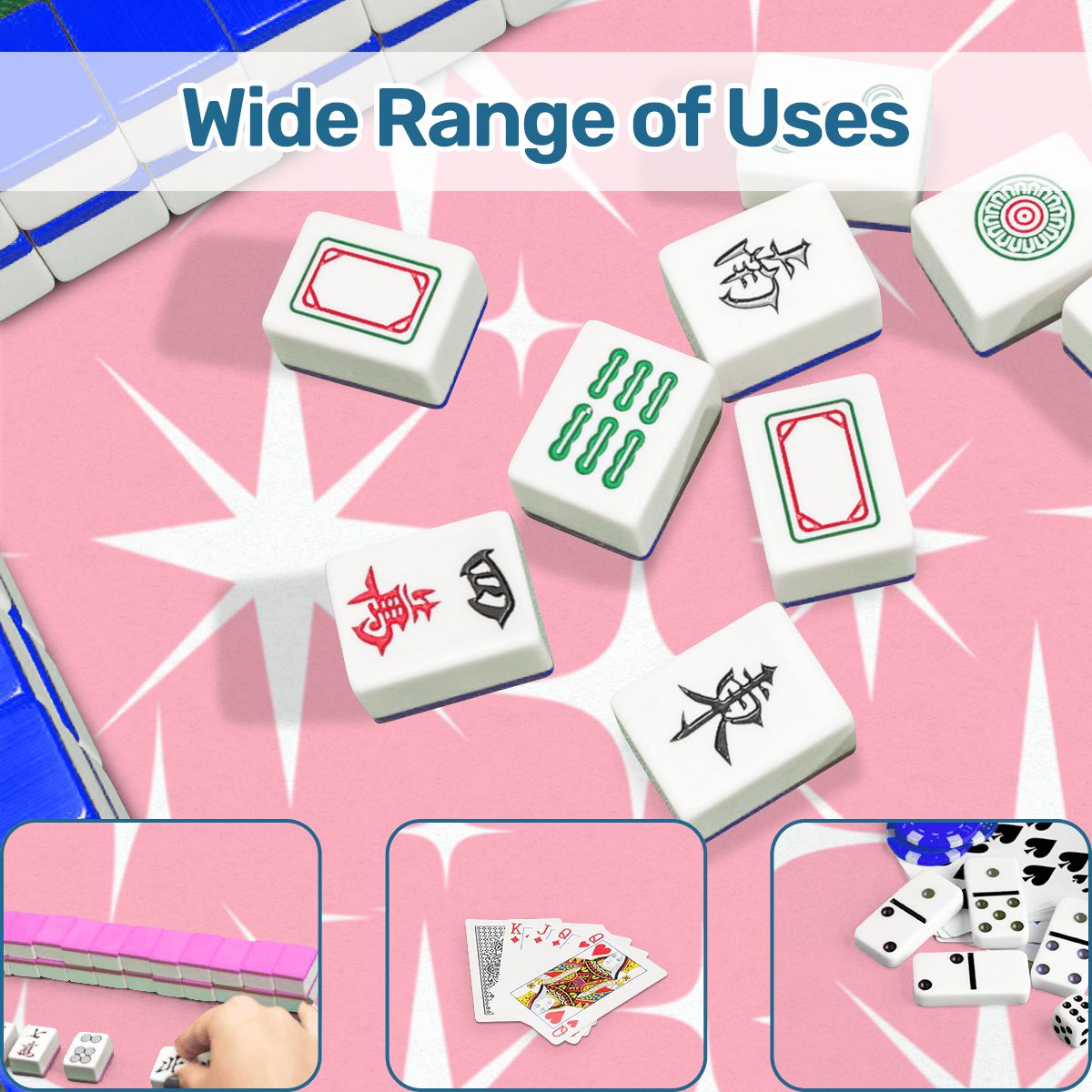 Cosmic Bubblegum Burst Modern Mahjong Mat - Splash of Color Co.