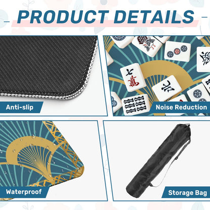 Art Deco Mahjong Mat Lady Luck’s Teal Lounge - Splash of Color Co.