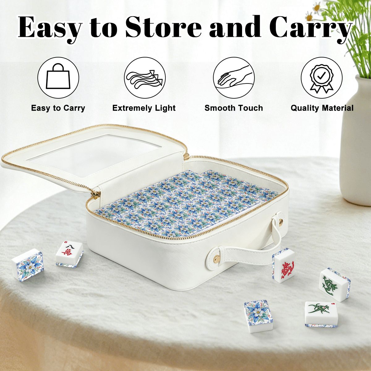 Tobacco Leaf American Mahjong Tiles And Carry Bag Set - Splash of Color Co.