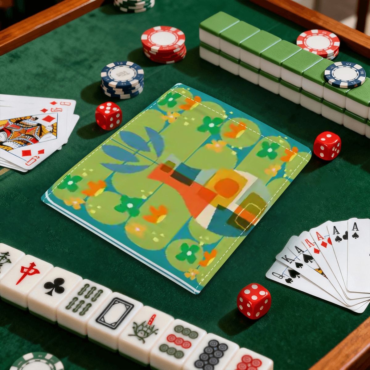 The Modern Four Seasons Mahjong 4 Piece Mahjong Cover And Line Finder - Splash of Color Co.
