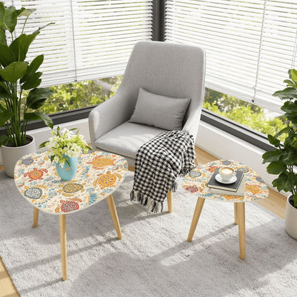 Off The Almafi Coast, Sea Turtles Modern Nesting Tables - Splash of Color Co.